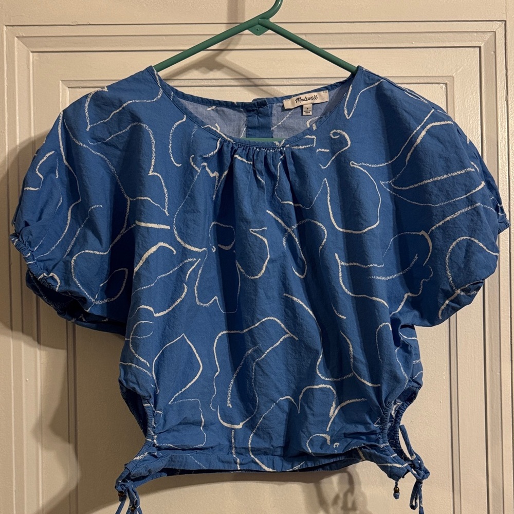 Madewell Cropped Puff Sleeve Top